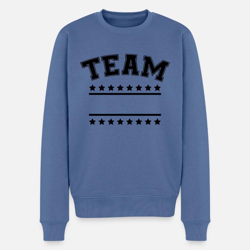 équipe - Pull Premium bio Homme - bleu pigeon