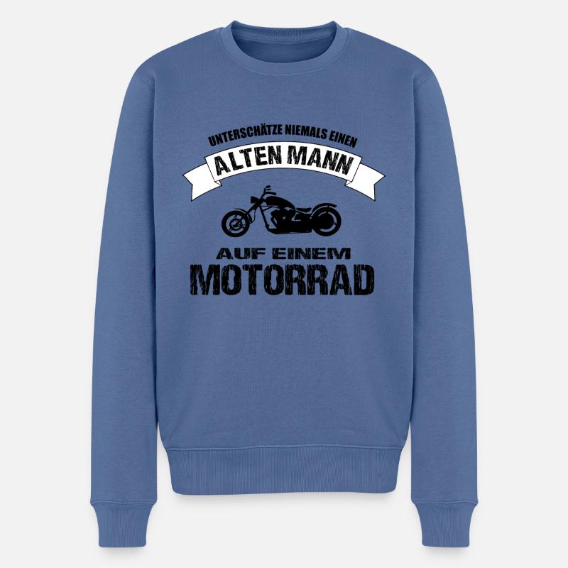 Motorrad - Männer Premium Bio Pullover - Taubenblau