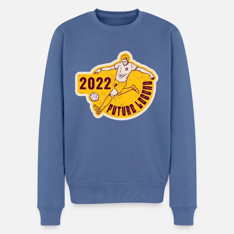 Fußball Spruch - Männer Premium Bio Pullover - Taubenblau