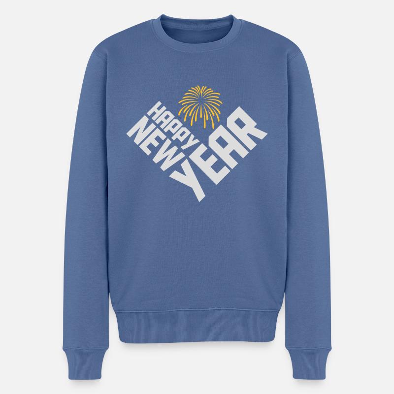 Citation Bonne année - Pull Premium bio Homme - bleu pigeon