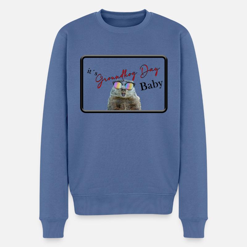 Murmeltiertag "Groundhog Day" - Männer Premium Bio Pullover - Taubenblau