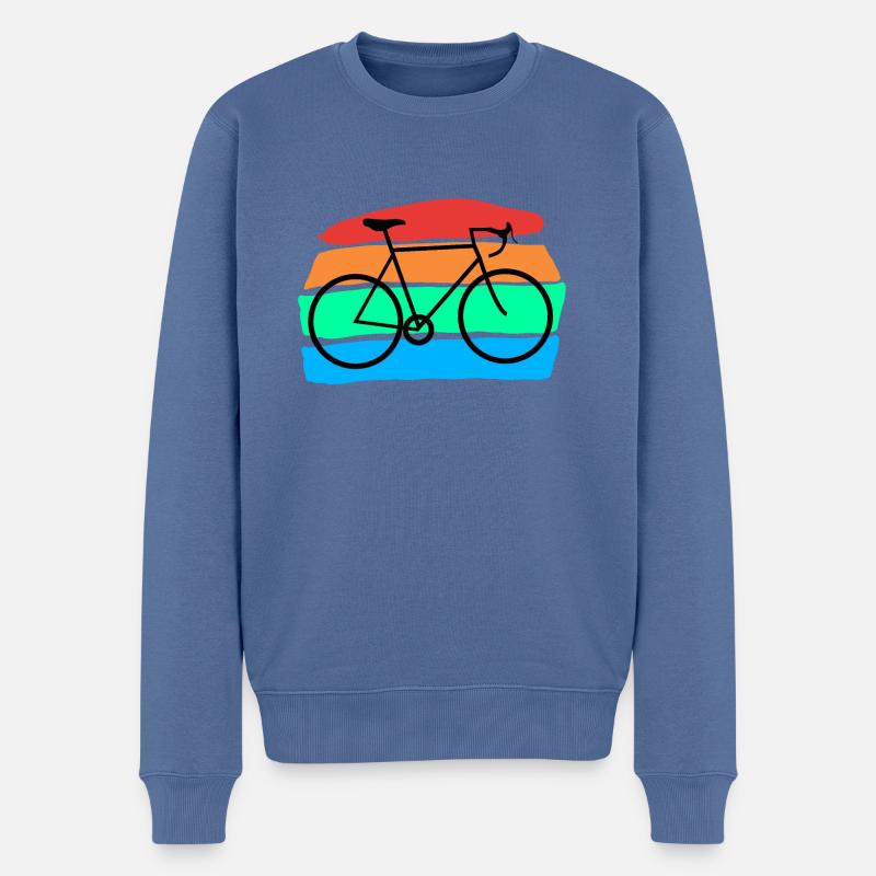 Fahrrad - Männer Premium Bio Pullover - Taubenblau