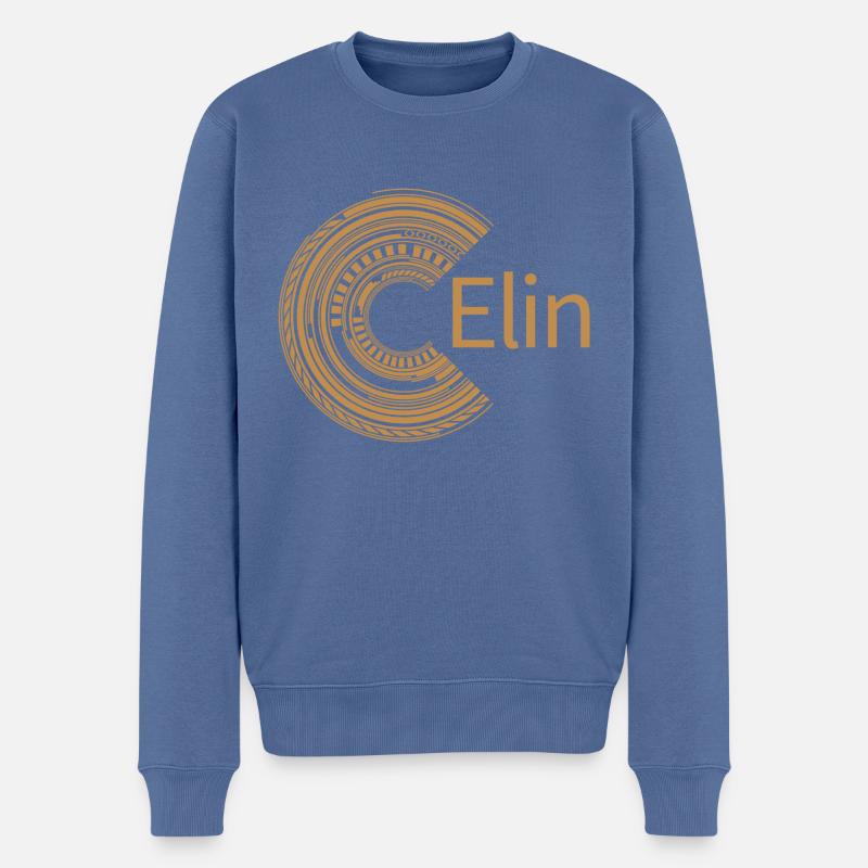 Pour Elin - Pull Premium bio Homme - bleu pigeon