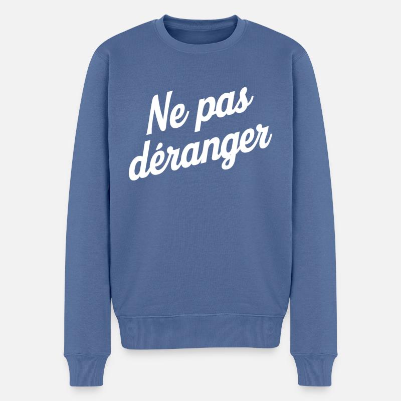Ne pas déranger - Pull Premium bio Homme - bleu pigeon