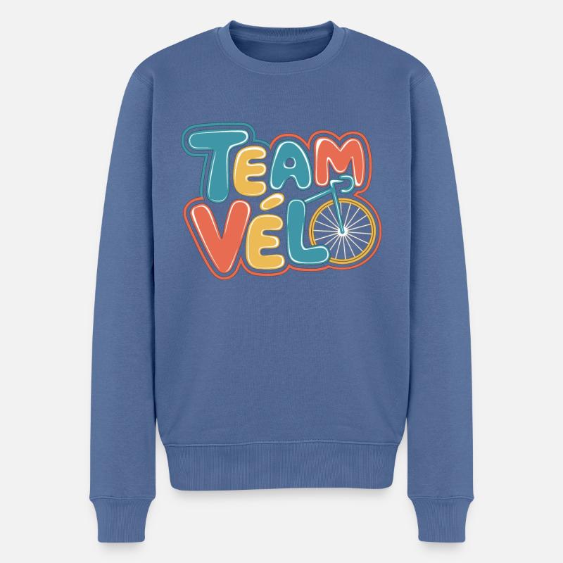 Team vélo - Pull Premium bio Homme - bleu pigeon