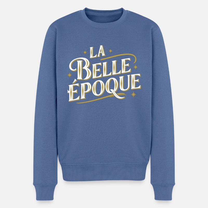 La belle époque - Pull Premium bio Homme - bleu pigeon