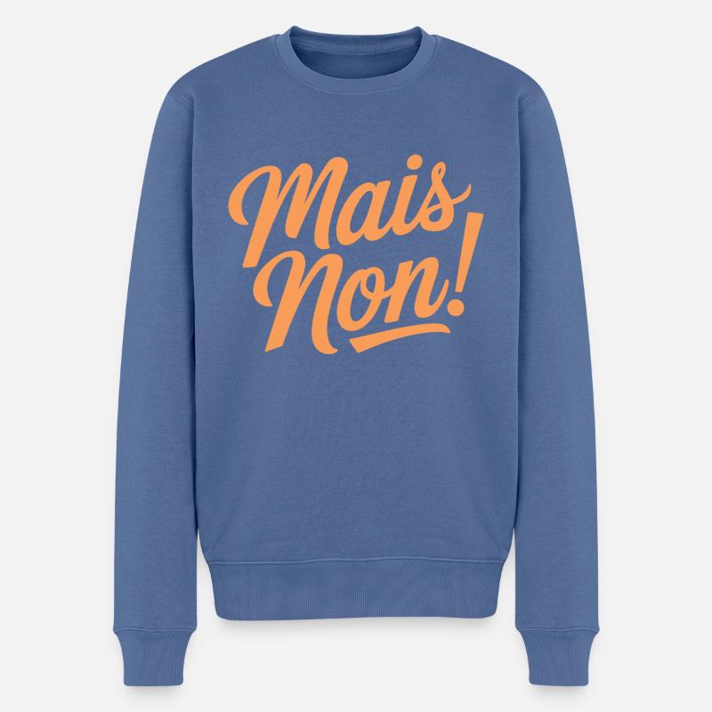 Mais non! - Pull Premium bio Homme - bleu pigeon