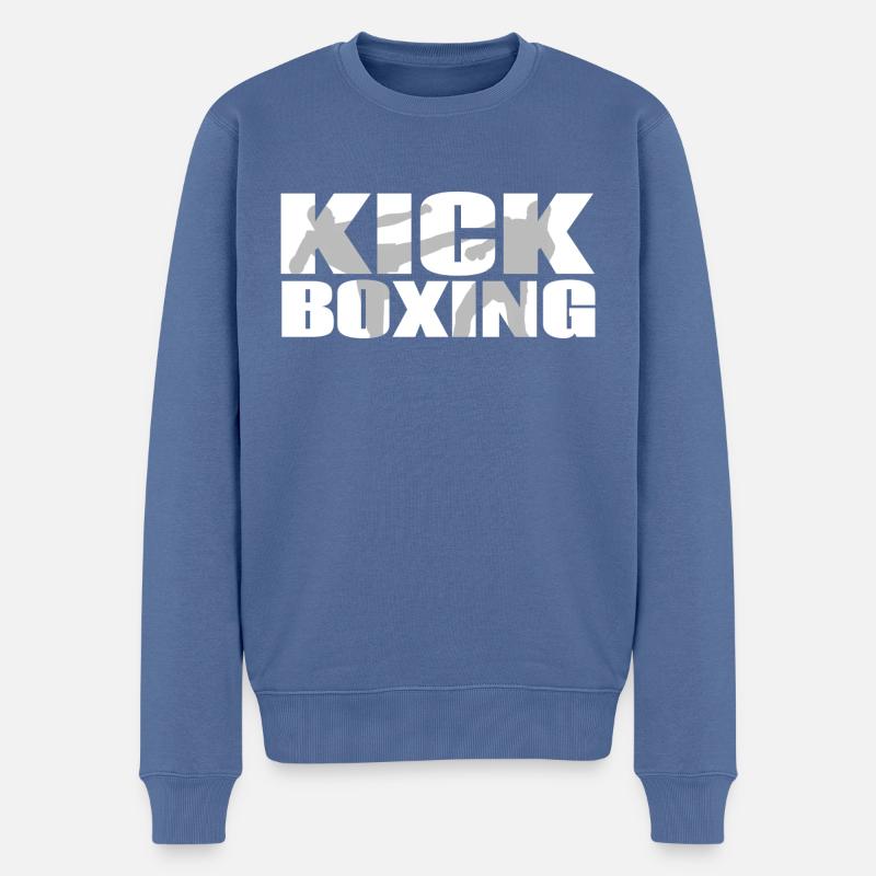 Kickboxing Kampfsport boxing - Männer Premium Bio Pullover - Taubenblau