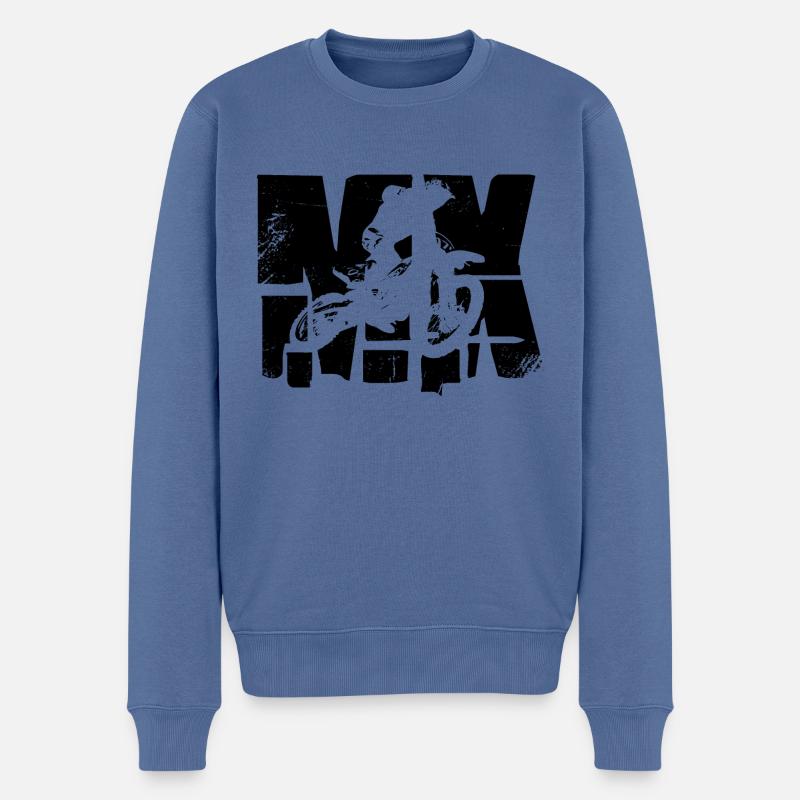 MX Motocross - Männer Premium Bio Pullover - Taubenblau