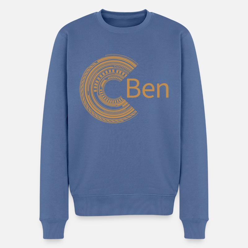 Pour Ben - Pull Premium bio Homme - bleu pigeon