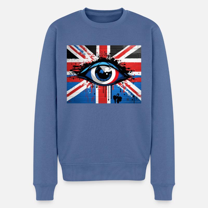 Big Brother - Quelqu’un vous regarde - Pull Premium bio Homme - bleu pigeon