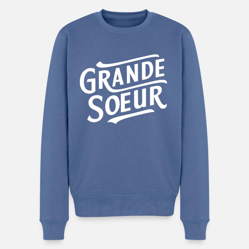 Grande sœur - Pull Premium bio Homme - bleu pigeon