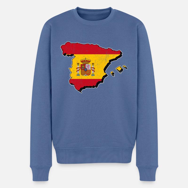 Espagne - Pull Premium bio Homme - bleu pigeon