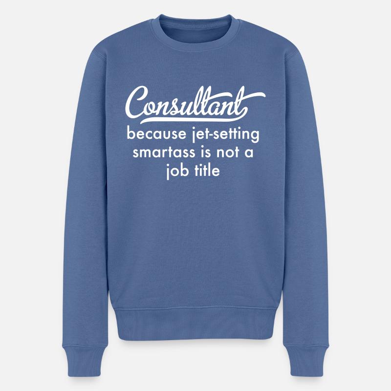 Berater - Männer Premium Bio Pullover - Taubenblau