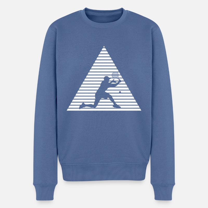 Tennis - Männer Premium Bio Pullover - Taubenblau
