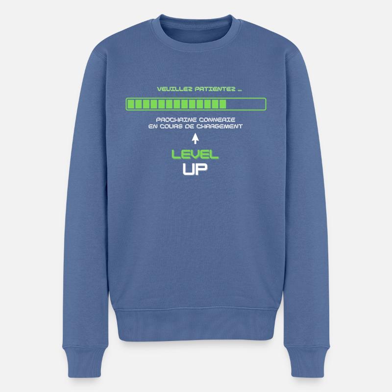 Chargement de connerie - Pull Premium bio Homme - bleu pigeon