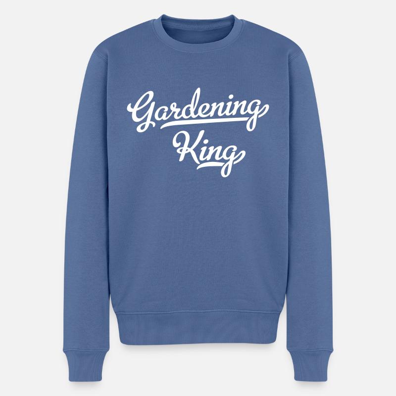 Garten - Männer Premium Bio Pullover - Taubenblau