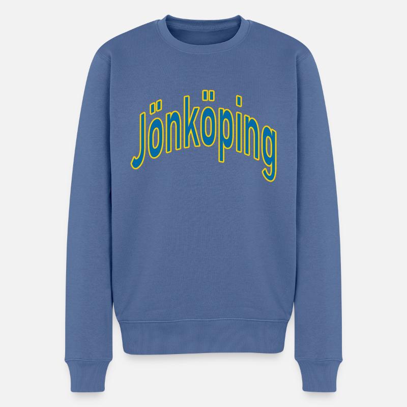 Jönköping - Pull Premium bio Homme - bleu pigeon