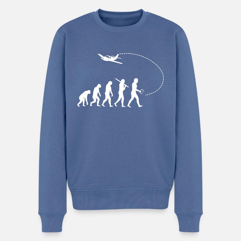 Évolution du projet pilote - Pull Premium bio Homme - bleu pigeon