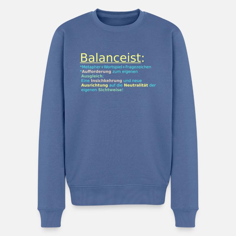 Équilibriste #1Neu 7 - Pull Premium bio Homme - bleu pigeon