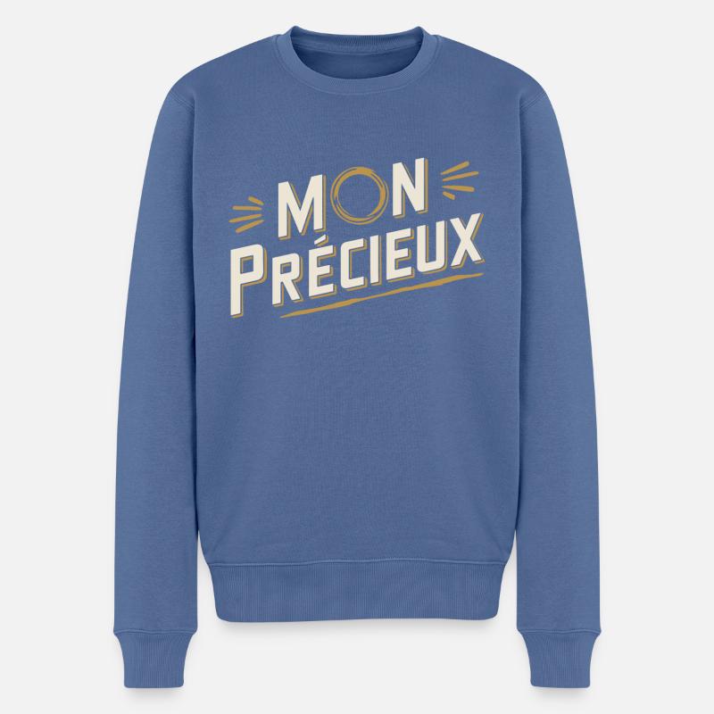 Mon précieux - Pull Premium bio Homme - bleu pigeon