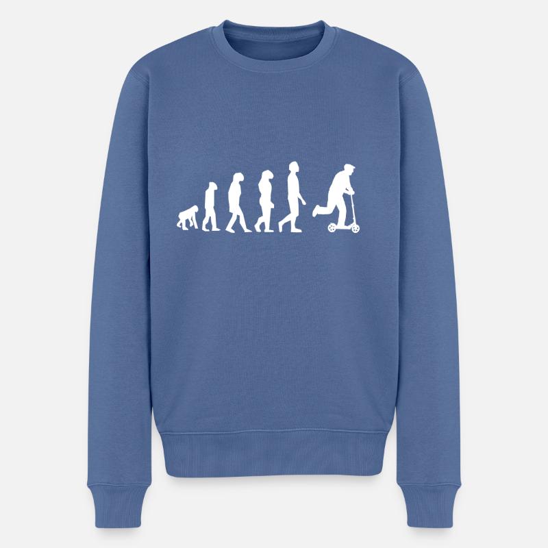 Trottinette évolution - Pull Premium bio Homme - bleu pigeon