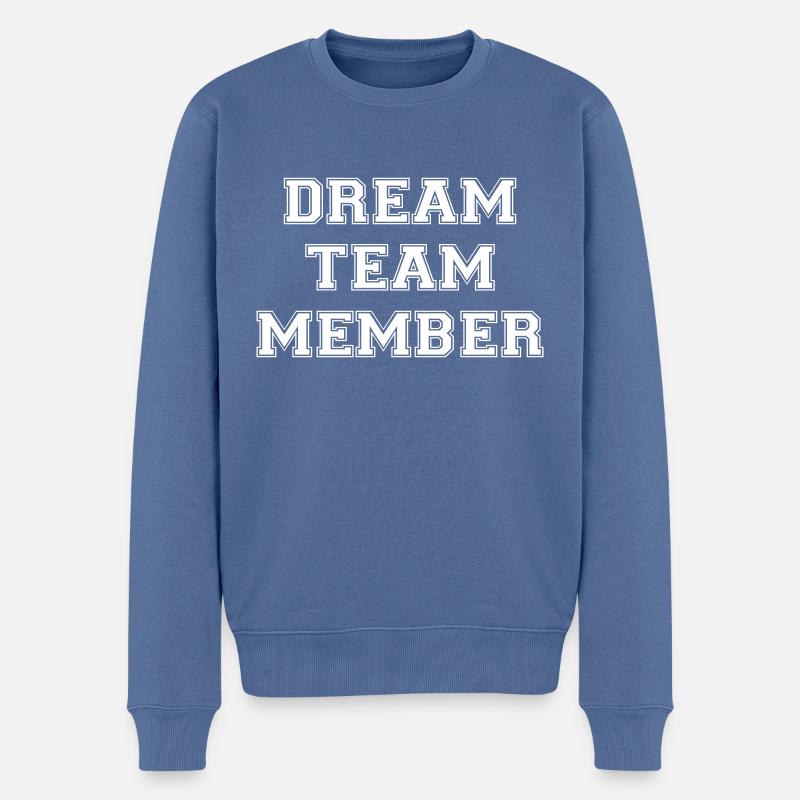 Team - Männer Premium Bio Pullover - Taubenblau