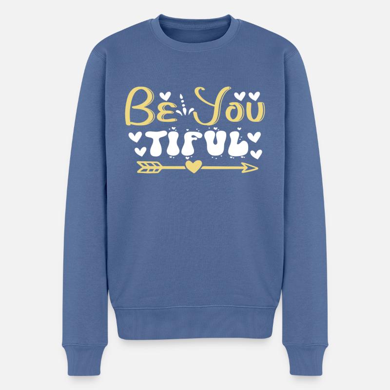 Soyez tiful - Pull Premium bio Homme - bleu pigeon