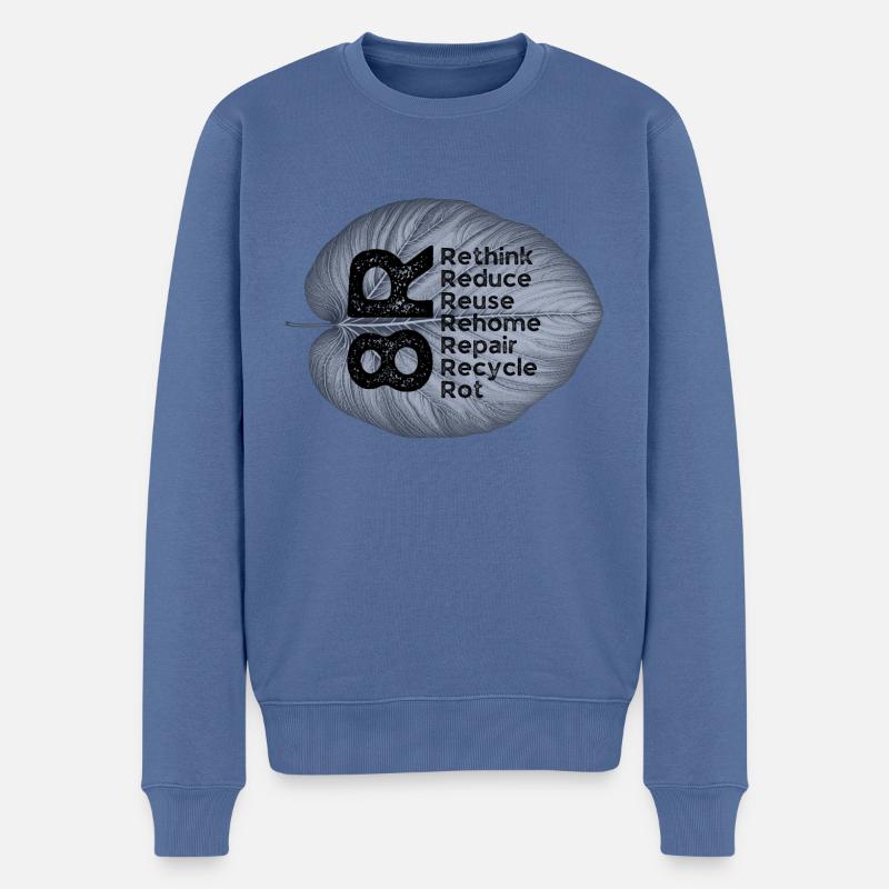 Eco Eco9 - Männer Premium Bio Pullover - Taubenblau