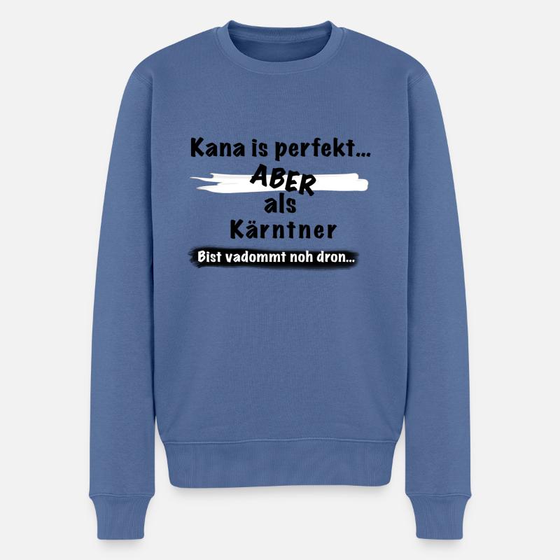 Kärntner - Männer Premium Bio Pullover - Taubenblau