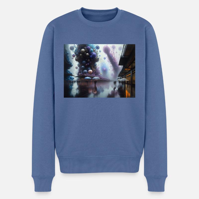 Voyage en Actarus #13 - Pull Premium bio Homme - bleu pigeon