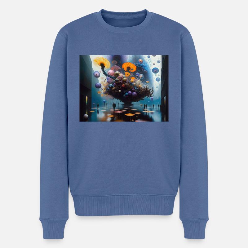 Voyage en Actarus #17 - Pull Premium bio Homme - bleu pigeon
