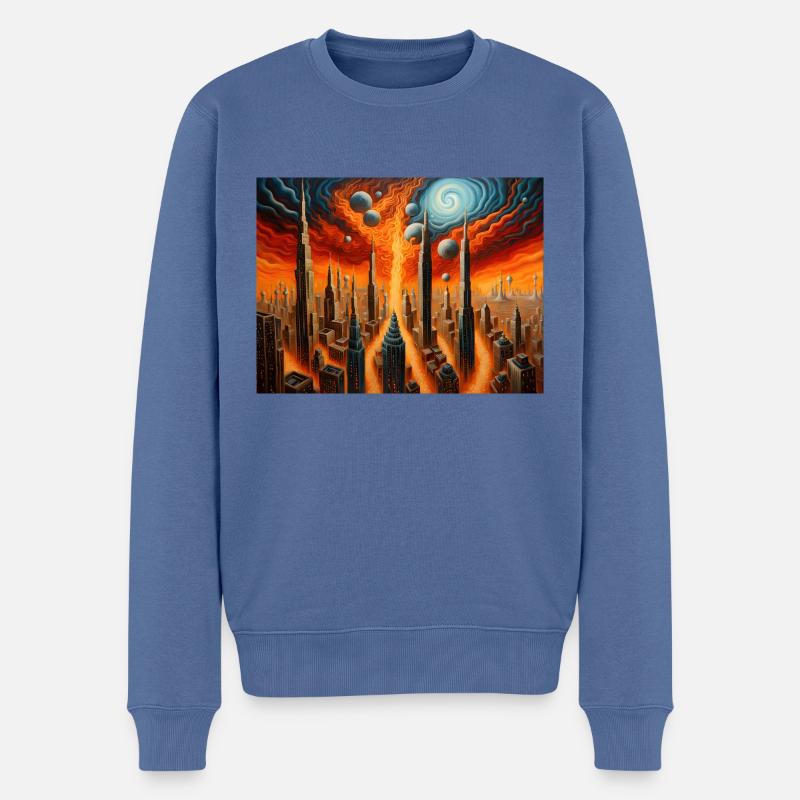 Fureur de la nature #9 - Pull Premium bio Homme - bleu pigeon