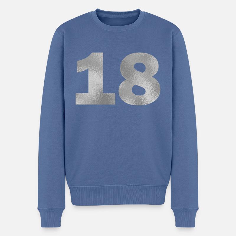 Anniversaire 18 ans - Pull Premium bio Homme - bleu pigeon