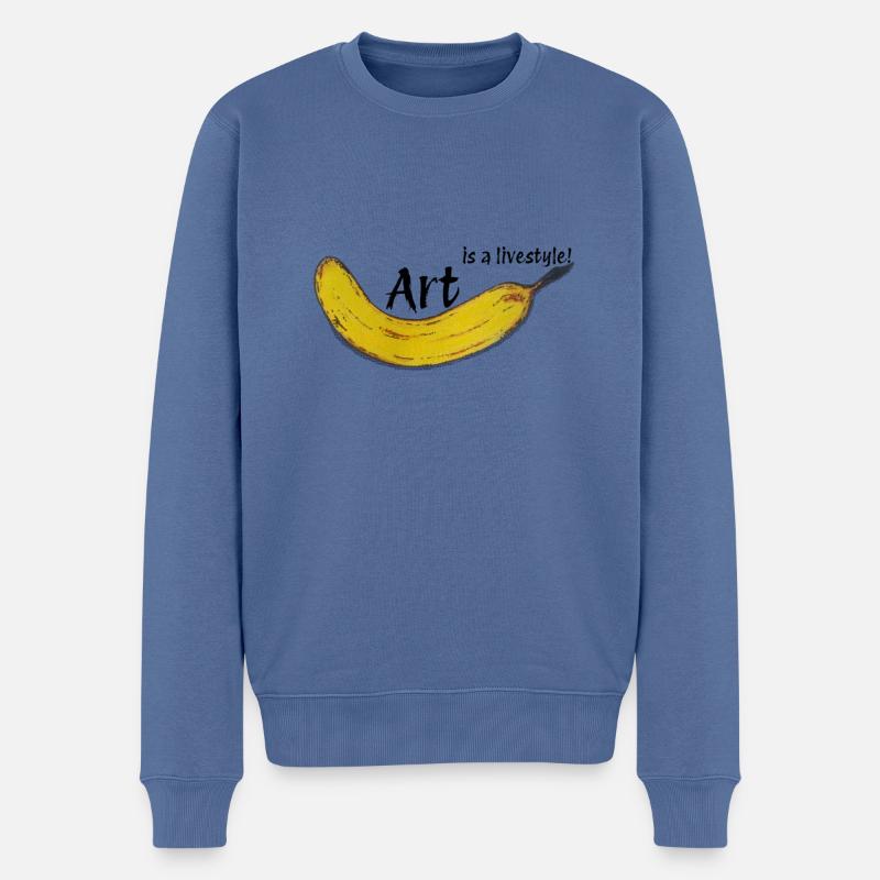 Art is a lifestyle! #1Neu7 - Männer Premium Bio Pullover - Taubenblau
