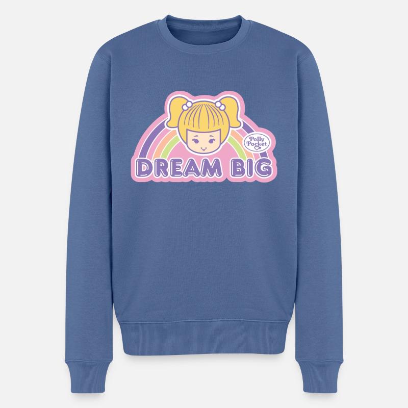 Polly Pocket™ Dream Big Design - Männer Premium Bio Pullover - Taubenblau