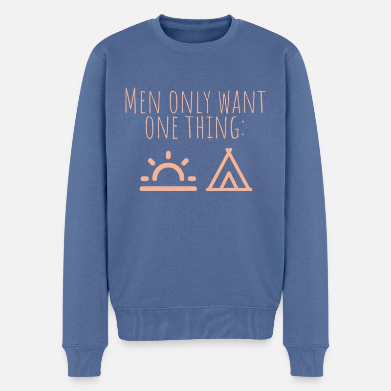 MowoT Zelt an der Sonne - Männer Premium Bio Pullover - Taubenblau