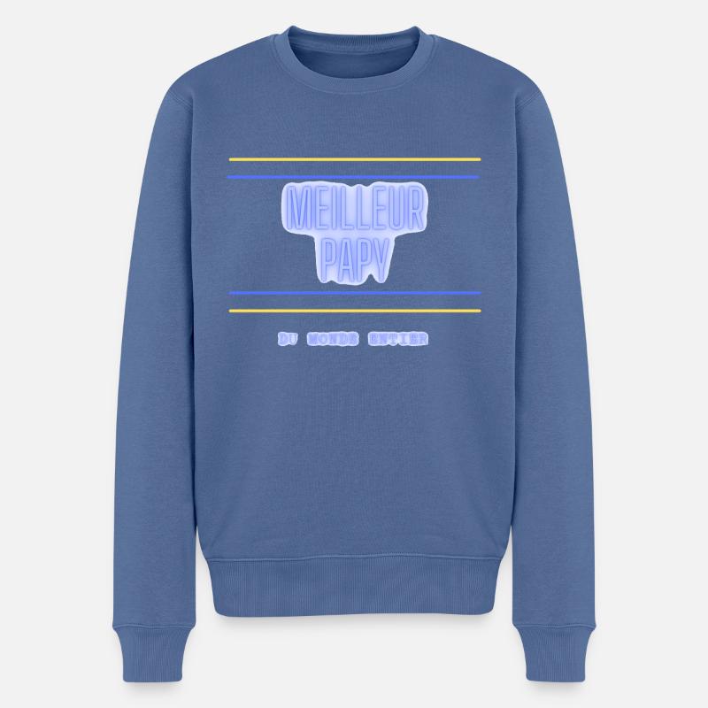 Meilleur PAPY - Pull Premium bio Homme - bleu pigeon