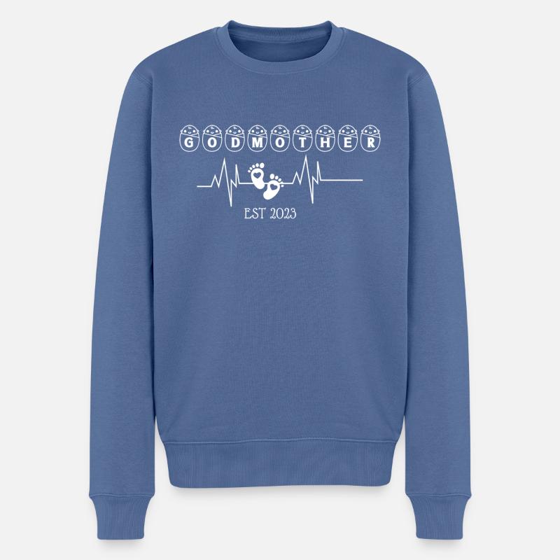 Patin EST 2003 Herzschlag - Männer Premium Bio Pullover - Taubenblau