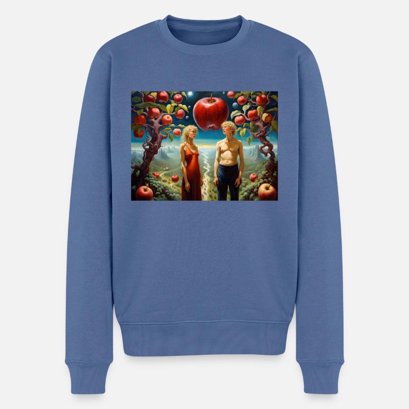 Verlorenes Paradies #3 - Männer Premium Bio Pullover - Taubenblau