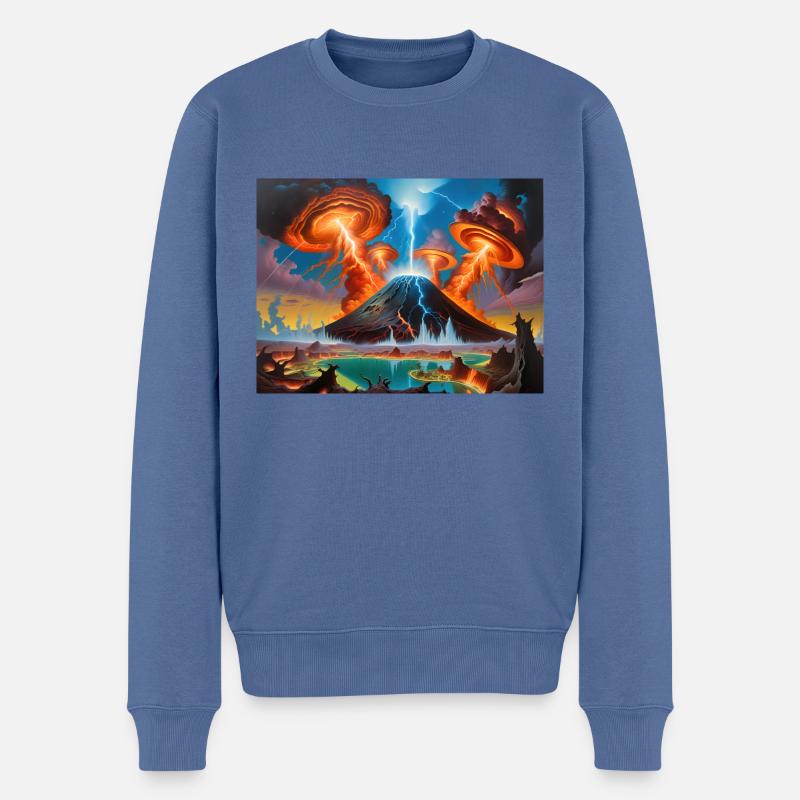 Fureur de la nature #6 - Pull Premium bio Homme - bleu pigeon