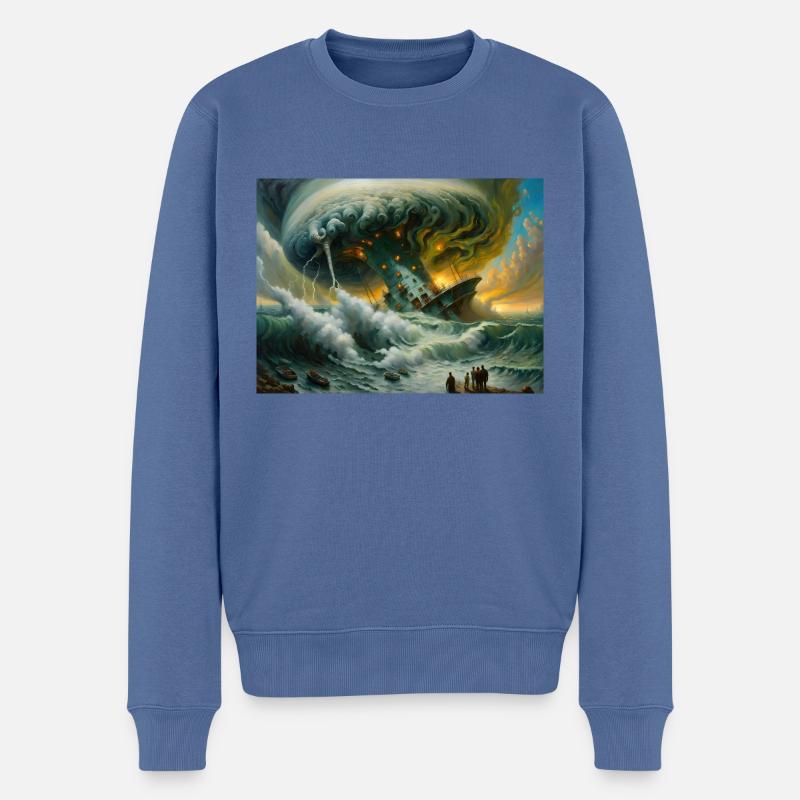 Fureur de la nature #8 - Pull Premium bio Homme - bleu pigeon