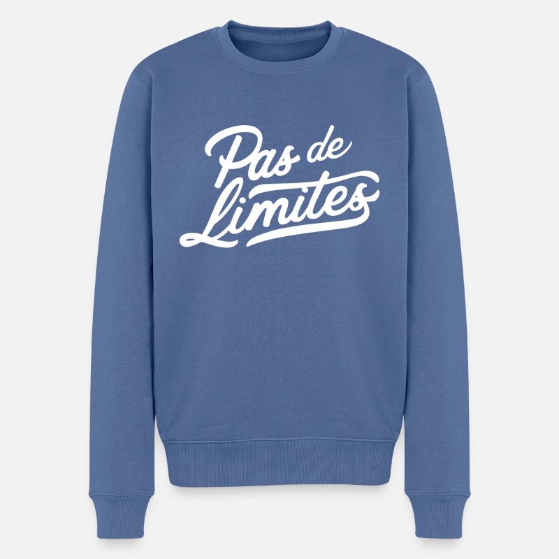 Pas de limites - Pull Premium bio Homme - bleu pigeon
