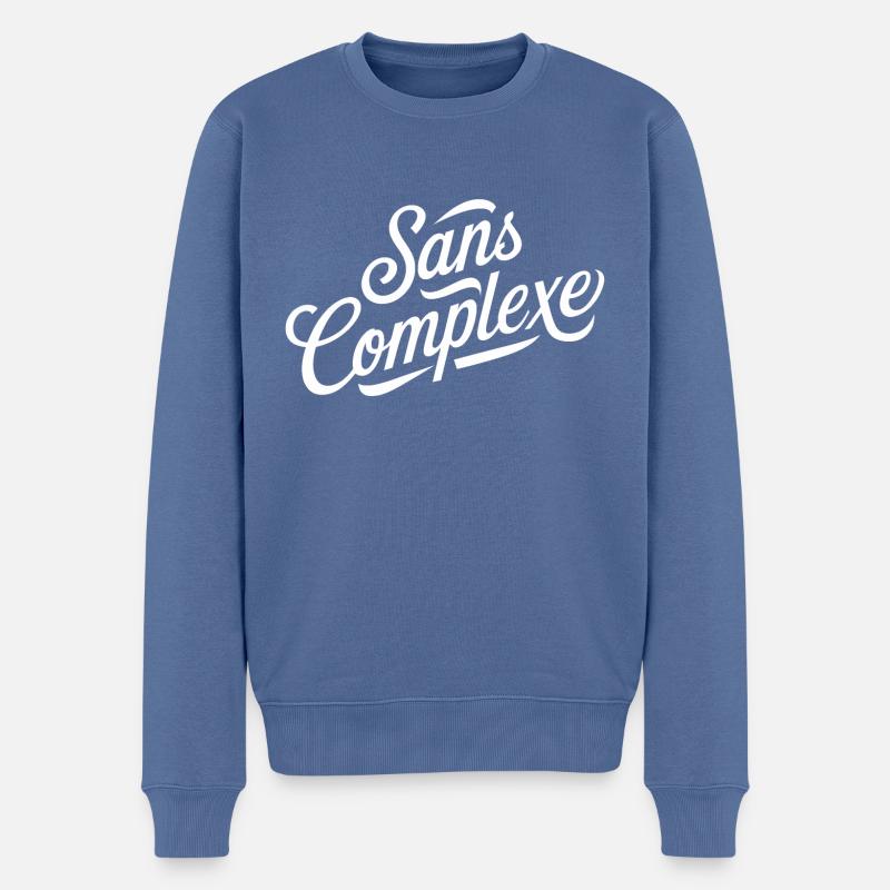 Sans complexe - Pull Premium bio Homme - bleu pigeon