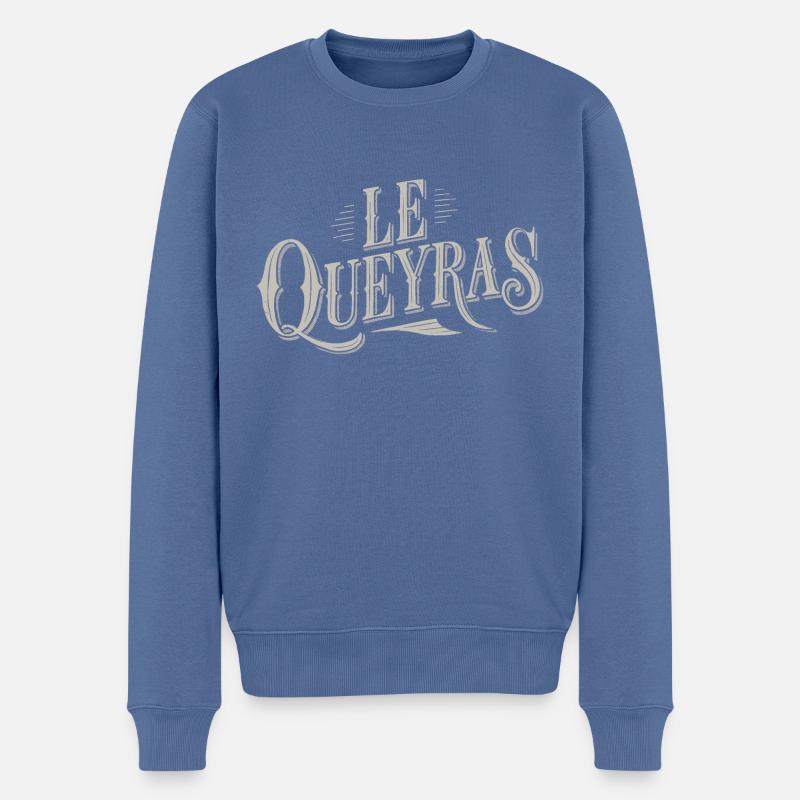 Le Queyras - Pull Premium bio Homme - bleu pigeon