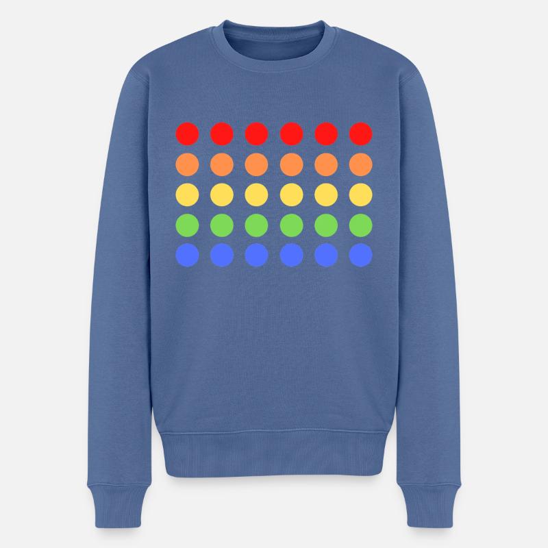 rainbow points - Pull Premium bio Homme - bleu pigeon