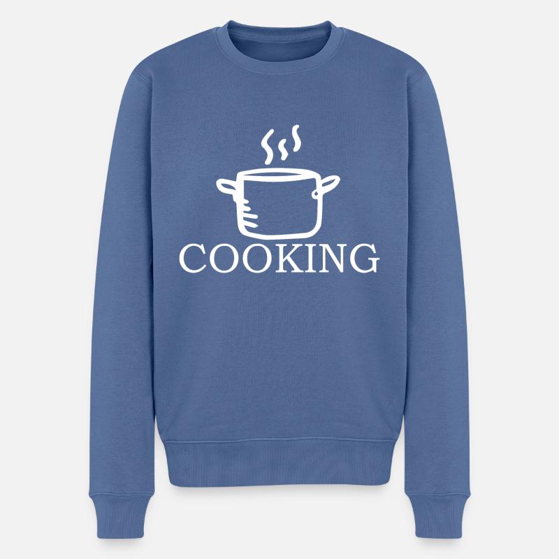 Koch kochen backen - Männer Premium Bio Pullover - Taubenblau