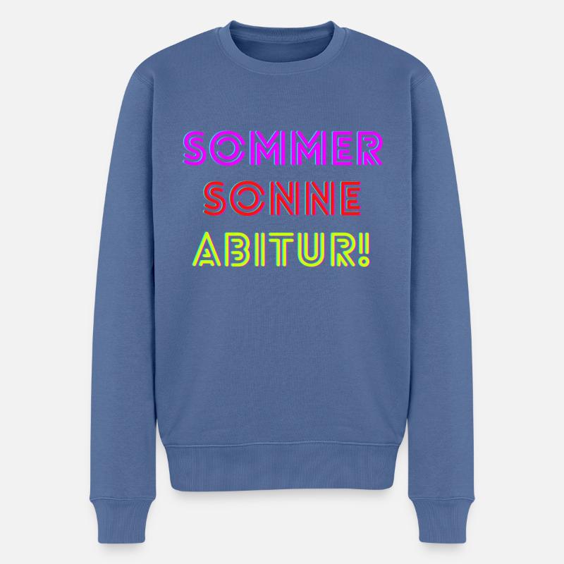 Sommer, Sonne, Abitur! - Männer Premium Bio Pullover - Taubenblau