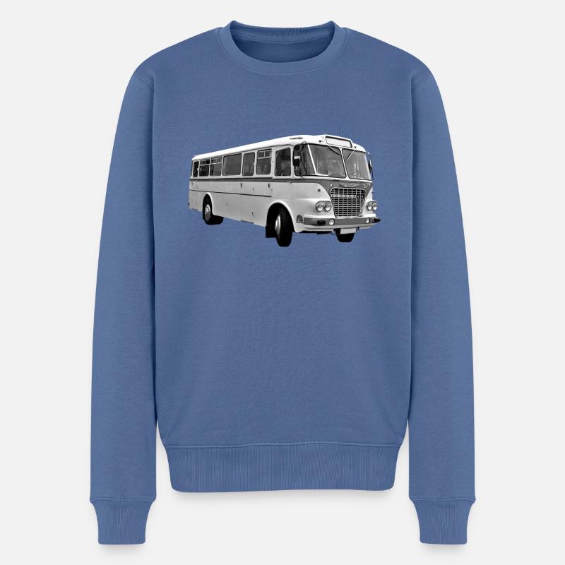 Ikarus 630 Bus Ungarn Ostalgie Oldtimer - Männer Premium Bio Pullover - Taubenblau