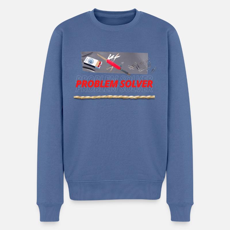 PROBLEM SOLVER TOOLS - Men's Premium Organic Jumper - stone blue